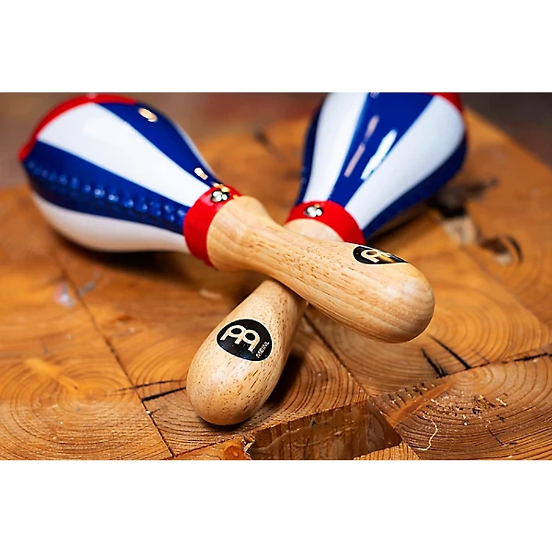 MEINL Traditional Rawhide Maracas with Cuban Flag