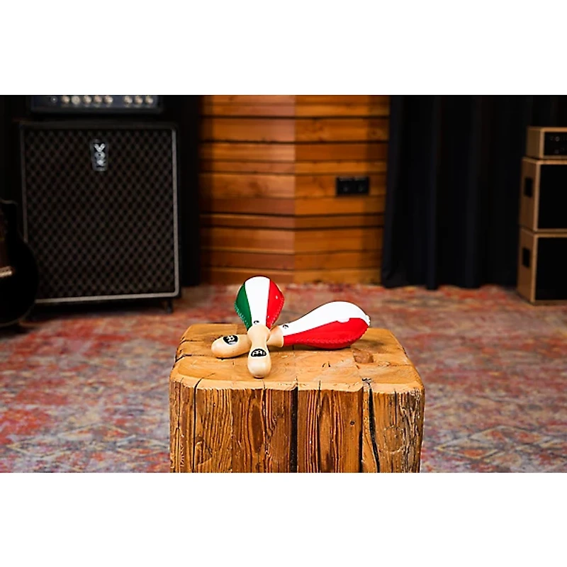 MEINL Traditional Rawhide Maracas with Mexican Flag