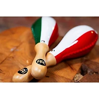 MEINL Traditional Rawhide Maracas with Mexican Flag