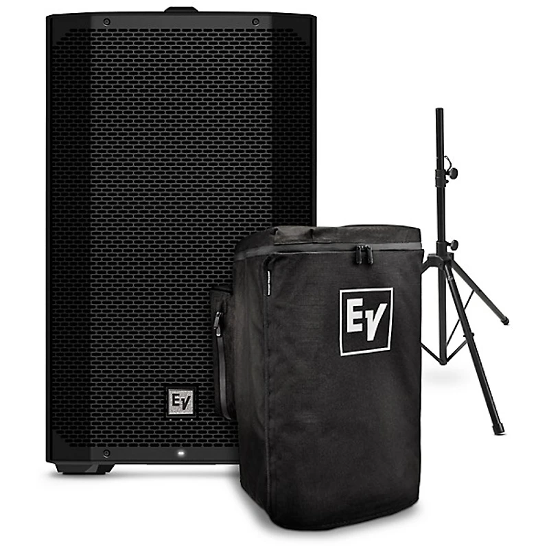Electro-Voice EVERSE 12 Weatherized Battery-Powered Loudspeaker With Cover & Speaker Stand