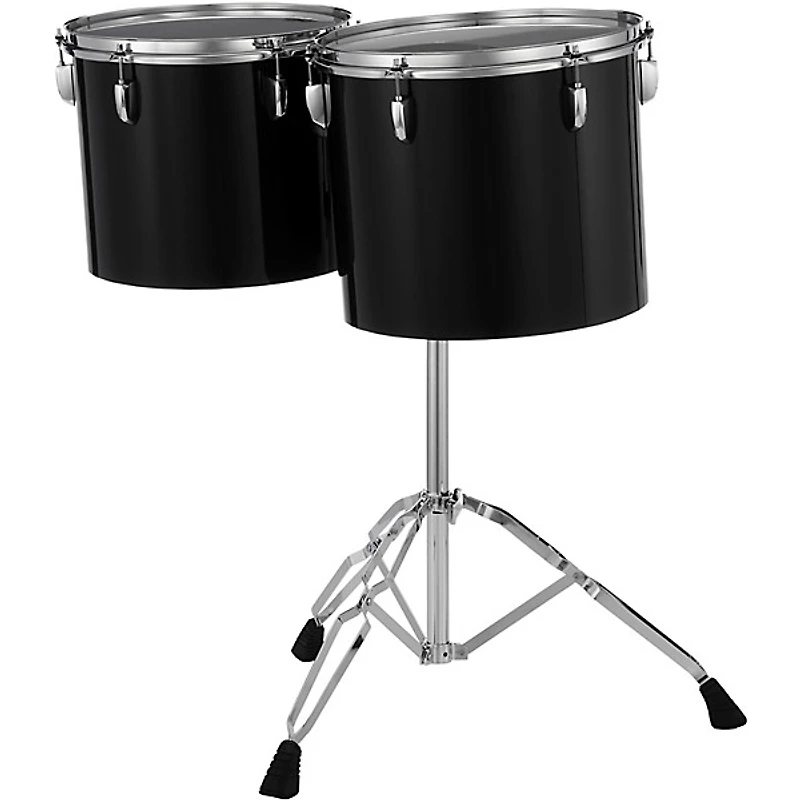 Pearl PTE Concert Series Single Head 13" & 14" Tom Set With BT3 & 7/8" Receiver and T895 Stand 13 x 11 in. , 14 x 12 in. Midnight Black