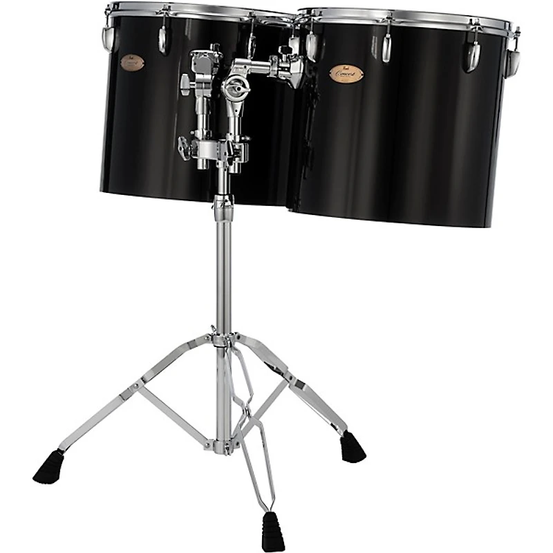Pearl PTE Concert Series Single Head 15" & 16" Tom Set With BT3 & 7/8" Receiver and T895 Stand 15 x 14 in., 16 x 14 in. Midnight Black