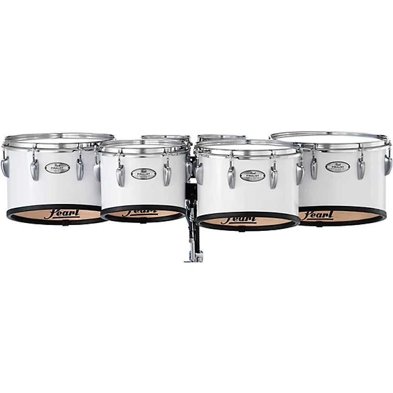 Pearl Finalist Marching Tenor Set 6, 6, 8, 10, 12, 13 in. Pure White