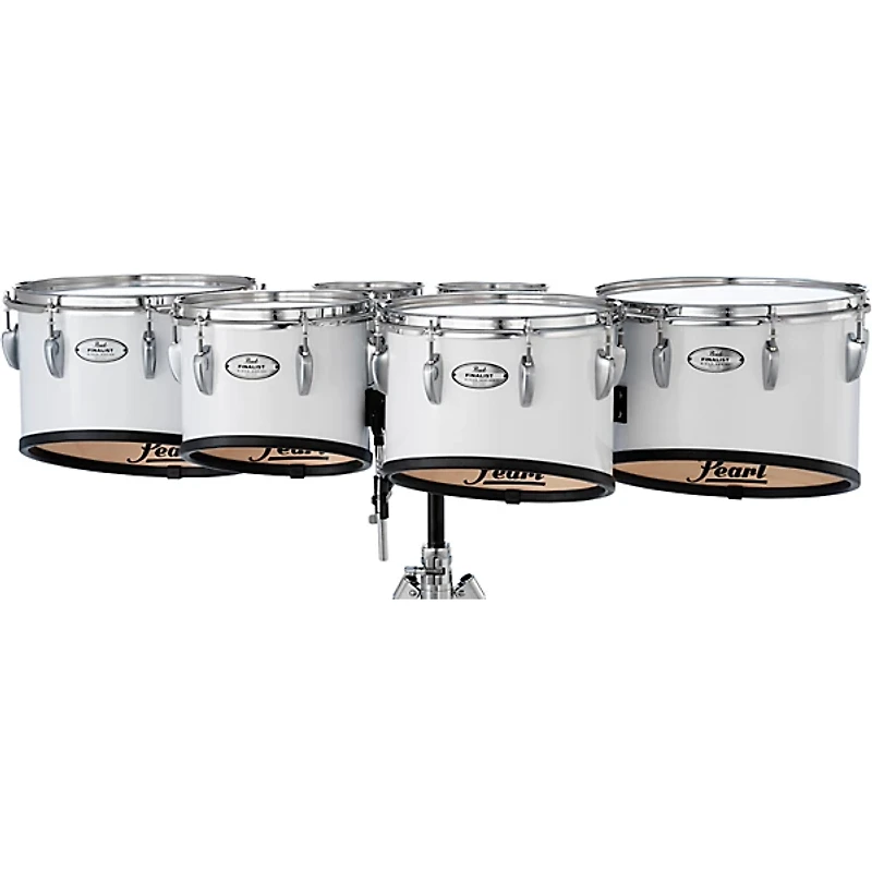 Pearl Finalist Marching Tenor Set 6, 6, 10, 12, 13, 14 in. Pure White