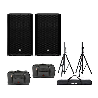 Electro-Voice ZLX-12P G2 1,000W Powered Speaker Pair With Bags and Stands