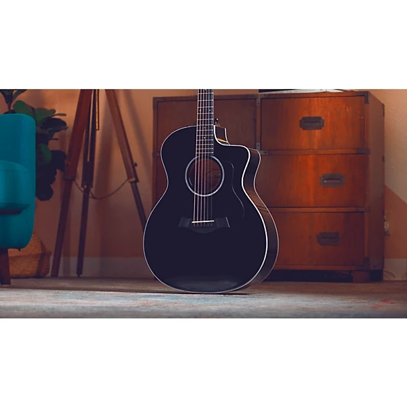 Taylor 214ce BLK Plus Grand Auditorium Acoustic-Electric Guitar Black