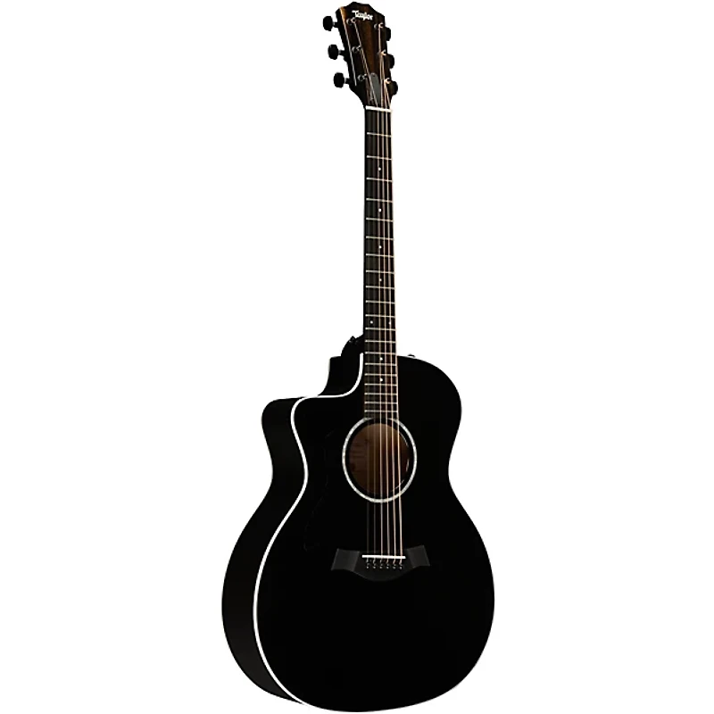 Taylor 214ce BLK Plus Grand Auditorium Left-Handed Acoustic-Electric Guitar Black