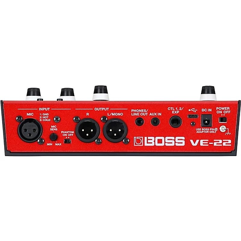 BOSS VE-22 Vocal Performer Bundle With E835 Microphone, XLR Cable, Power Supply, and Carry Bag