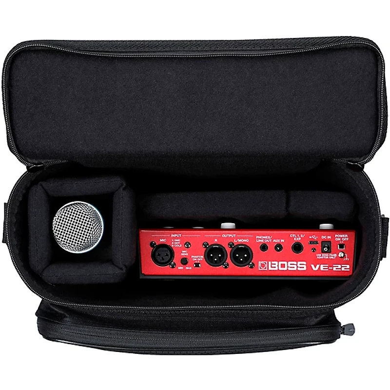 BOSS VE-22 Vocal Performer Bundle With E835 Microphone, XLR Cable, Power Supply, and Carry Bag