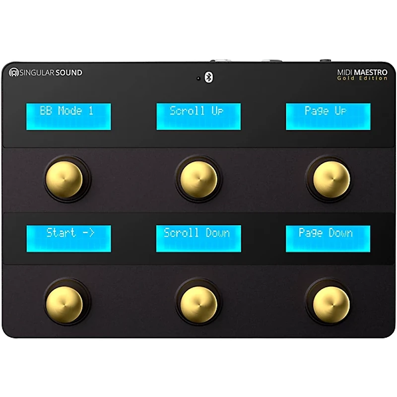 Singular Sound MIDI Maestro MIDI Foot Controller Gold Edition Black