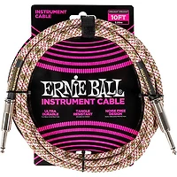 Ernie Ball Braided Instrument Cable Straight/Straight Emerald Argyle 10 ft.