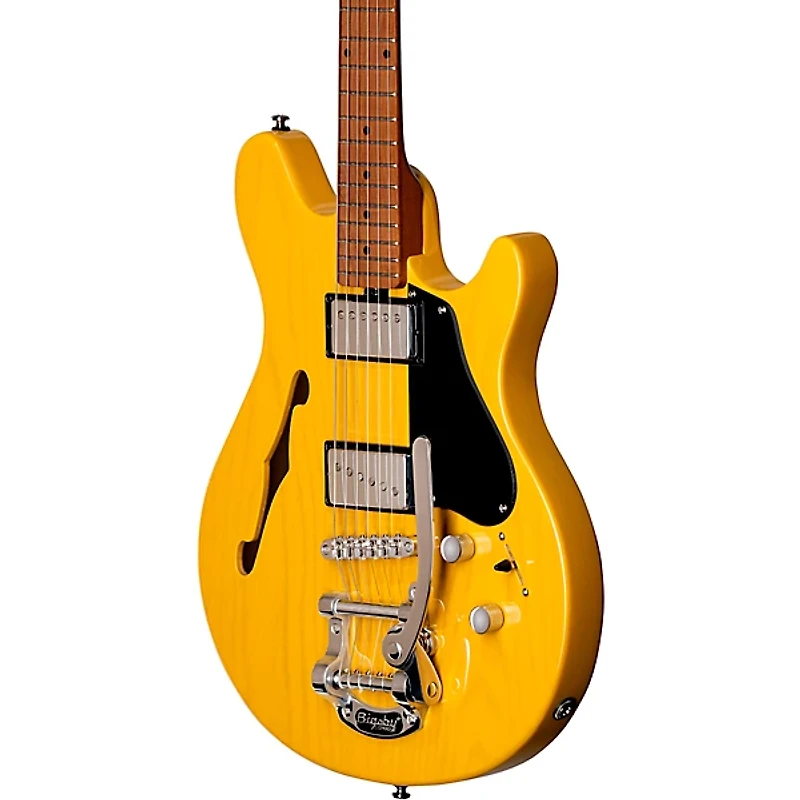 Sterling by Music Man Valentine Chambered Bigsby Electric Guitar Butterscotch