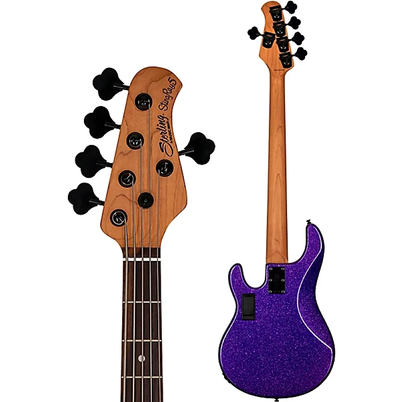 Sterling by Music Man StingRay RAY35 Sparkle Bass Guitar - Purple Sparkle