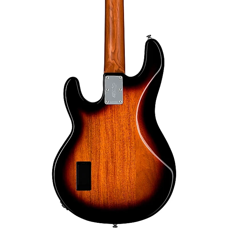 Sterling by Music Man StingRay RAY34 Spalted Maple Top Bass Guitar - 3-Tone Sunburst