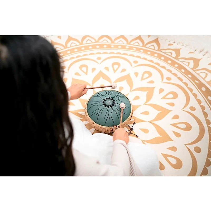 MEINL Sonic Energy F# Minor Octave Steel Tongue Drum Dark Green