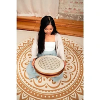 MEINL Sonic Energy Wave Drum with Goat Skin Head, Flower of Life 16 in.