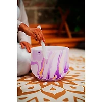 MEINL Sonic Energy 10in. Marble Crystal Singing Bowl, B4, 432 Hz, Crown Chakra Purple