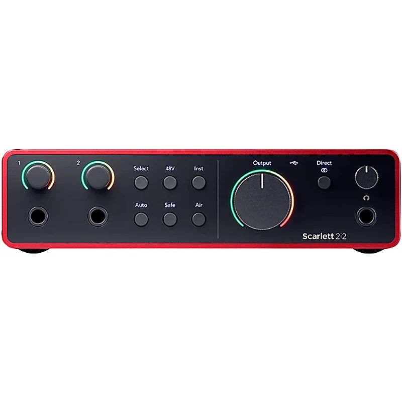 Focusrite Scarlett 2i2 4th Gen With Yamaha HS Studio Monitor Pair Bundle (Stands & Cables Included