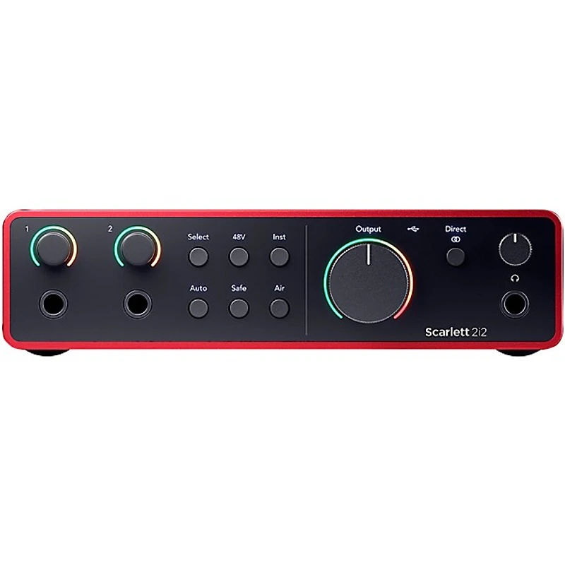 Focusrite Scarlett 2i2 4th Gen With Yamaha HS Studio Monitor Pair Bundle (Stands & Cables Included