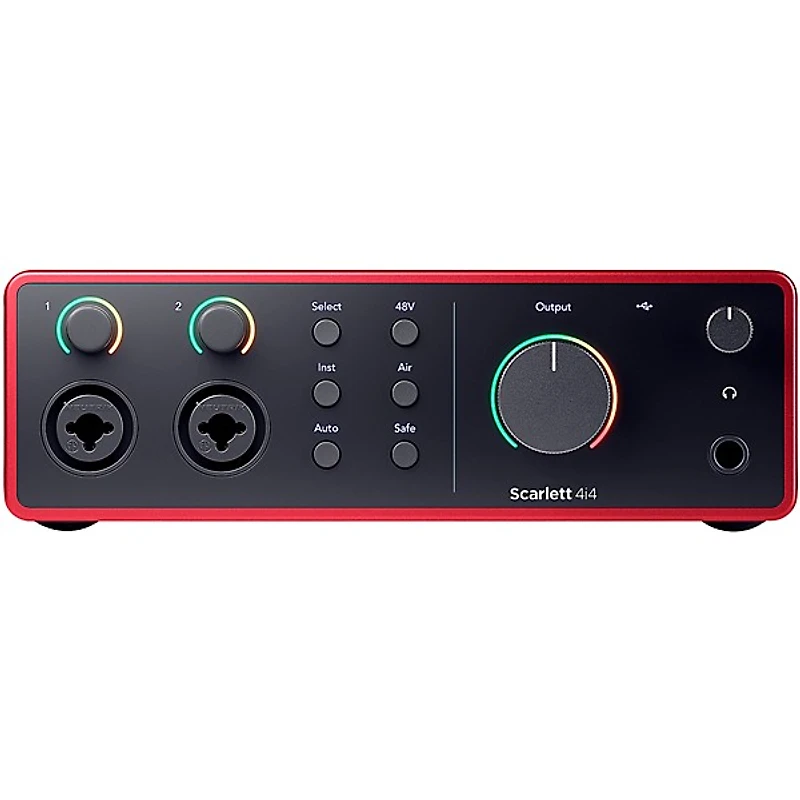 Focusrite Scarlett 4i4 4th Gen With Yamaha HS Studio Monitor Pair & HS8S Subwoofer Bundle (Stands & Cables Included