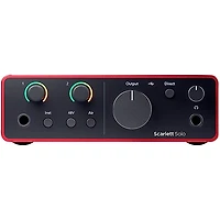Focusrite Scarlett Solo Gen 4 Audio Interface Bundle With Audio-Technica Mic & Sterling Studio Headphone (Stand & Cable Included)