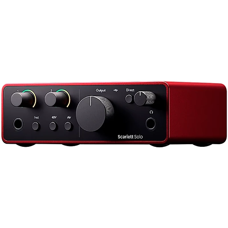 Focusrite Scarlett Solo Gen 4 Audio Interface Bundle With Audio-Technica Mic & Sterling Studio Headphone (Stand & Cable Included)