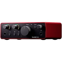 Focusrite Scarlett Solo Gen 4 Audio Interface Bundle With Audio-Technica Mic & Sterling Studio Headphone (Stand & Cable Included)