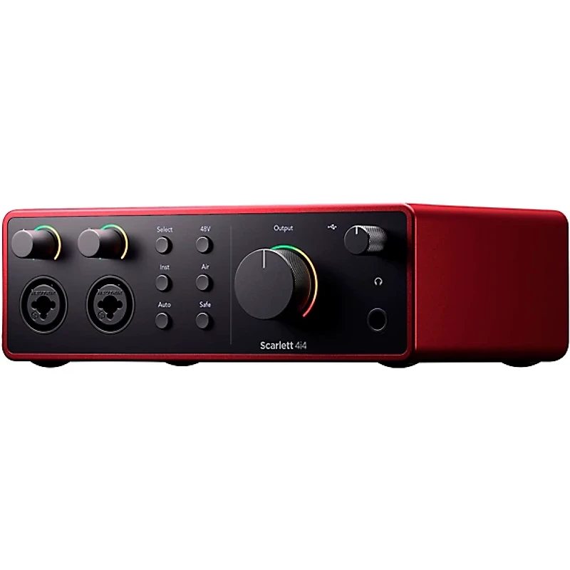 Focusrite Scarlett 4i4 Gen 4 With Audio-Technica Microphone & Sterling Studio Headphone Package (Stand & Cable Included)