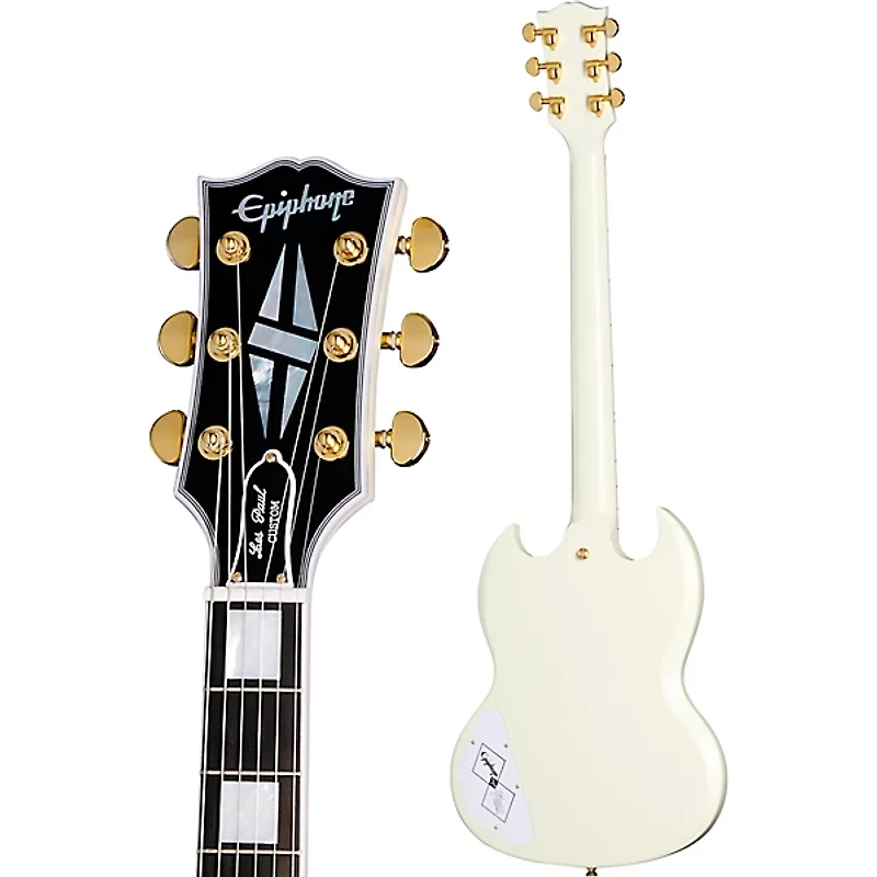 Epiphone Inspired by Gibson Custom 1963 Les Paul SG Custom With Maestro Vibrola Electric Guitar Classic White