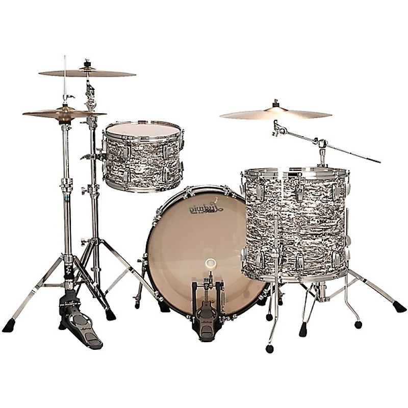 Ludwig Classic Maple 3-Piece Fab Shell Pack With 22" Bass Drum, White Abalone