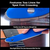 Music Nomad Diamond Coated Safe Zone Guitar Fret Crowning File (S-File)