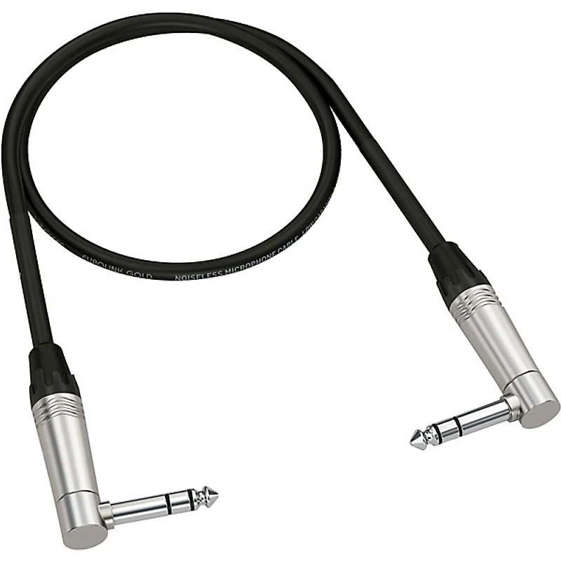 Behringer Gold Performance Instrument Patch Cable with 1/4" TRS Right Angled Connectors