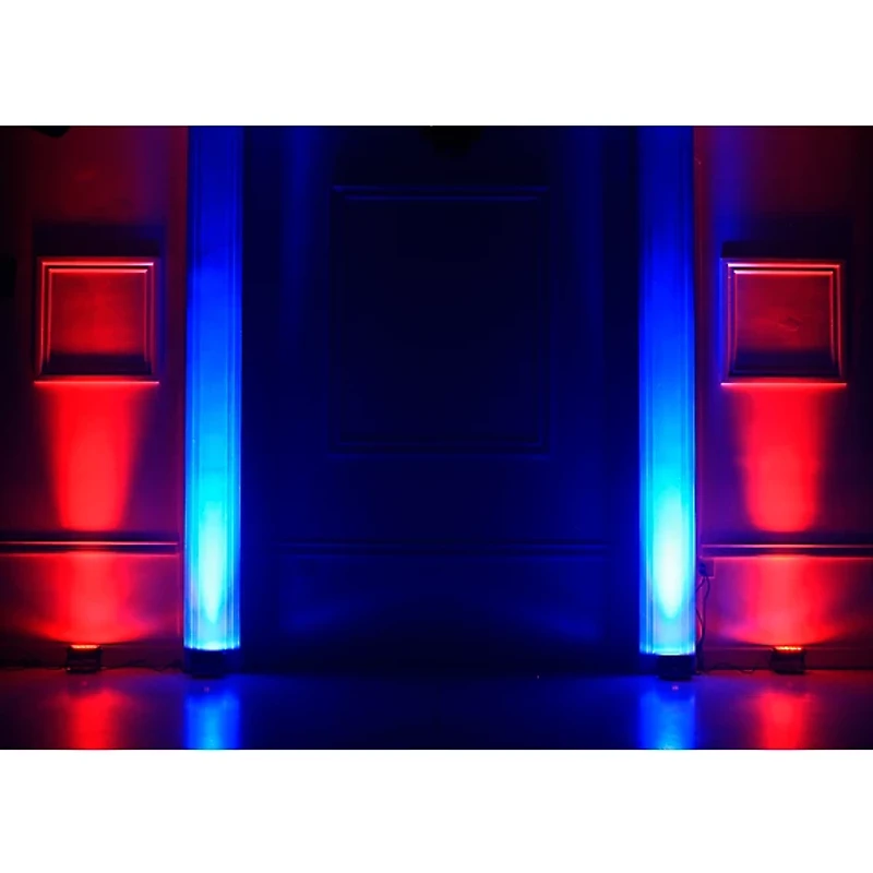 Eliminator Lighting Mega Flat PAK EP 4 Pack with 4X Mega Profile EP Pars, 3X DMX Cables, and Soft Transport Bag