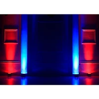 Eliminator Lighting Mega Flat PAK EP 4 Pack with 4X Mega Profile EP Pars, 3X DMX Cables, and Soft Transport Bag