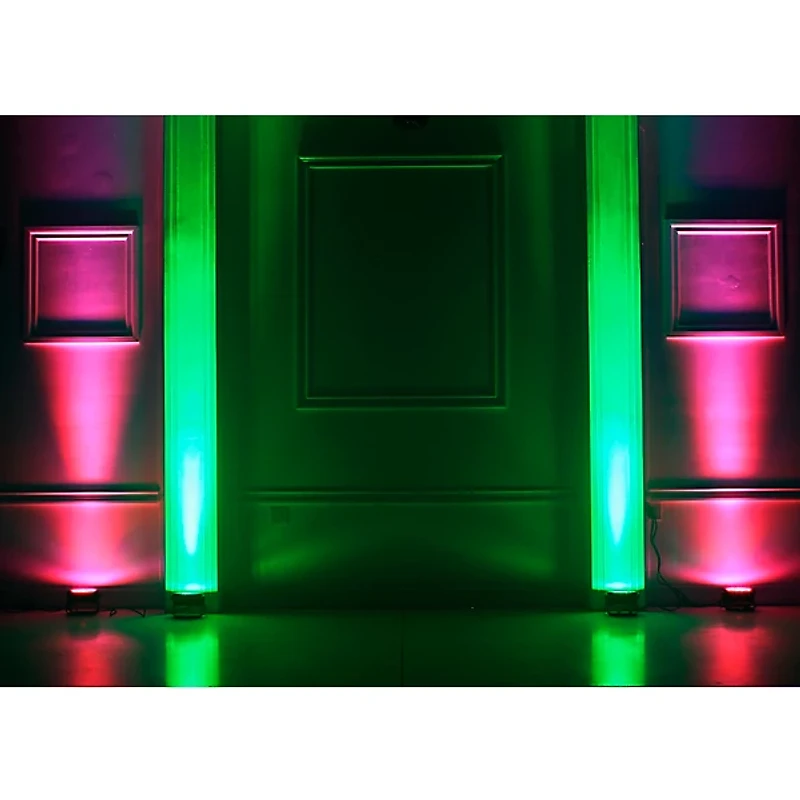 Eliminator Lighting Mega Flat PAK EP 4 Pack with 4X Mega Profile EP Pars, 3X DMX Cables, and Soft Transport Bag