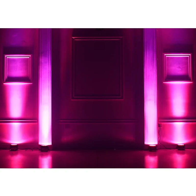 Eliminator Lighting Mega Flat PAK EP 4 Pack with 4X Mega Profile EP Pars, 3X DMX Cables, and Soft Transport Bag