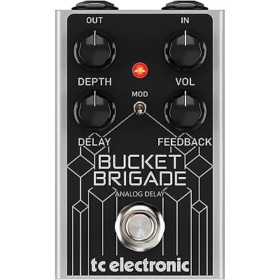 TC Electronic Bucket Brigade Analog Delay Effects Pedal Black and Silver