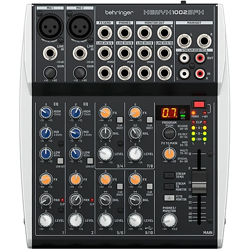 Behringer XENYX 1002SFX 10-Channel Analog Mixer With USB