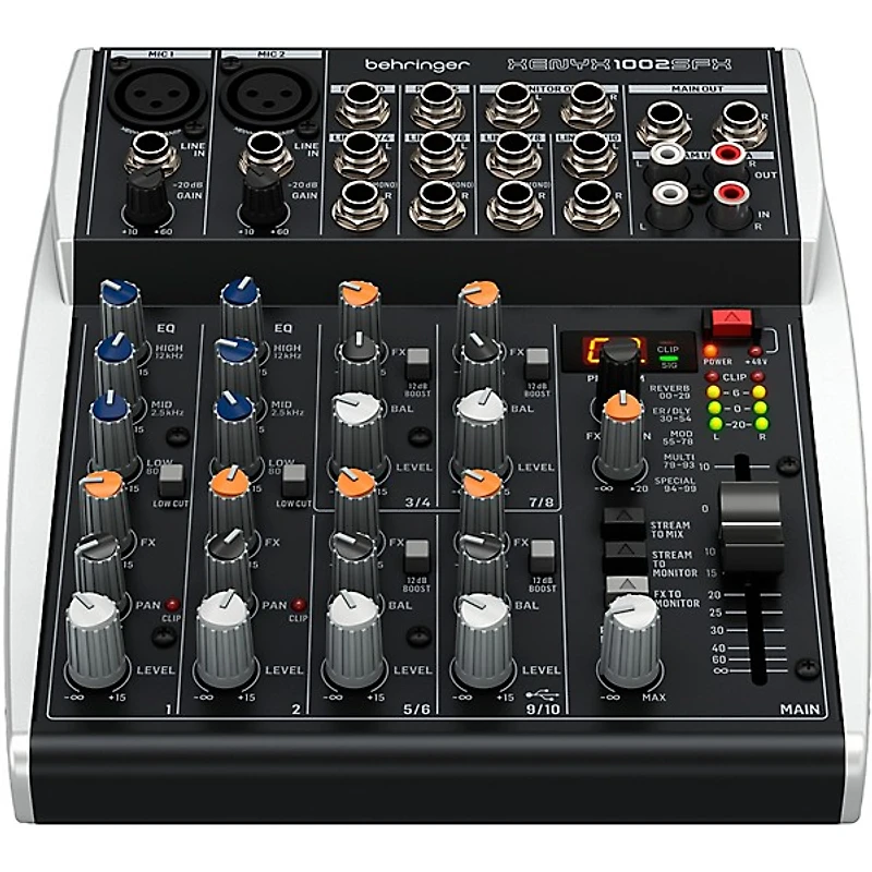 Behringer XENYX 1002SFX 10-Channel Analog Mixer With USB