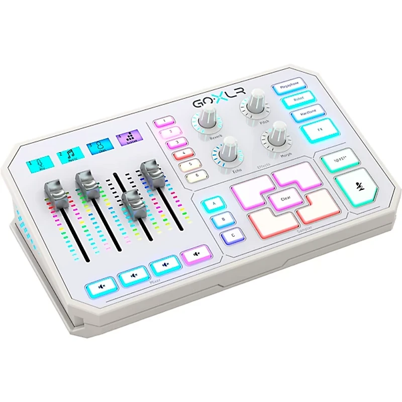 TC Helicon GoXLR 4-channel USB Streaming Mixer with Voice FX and Sampler - White