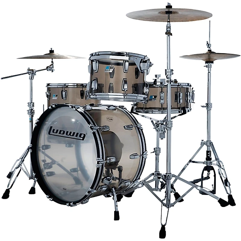 Ludwig Vistalite 3-Piece Fab Shell Pack With 22" Bass Drum Bronze