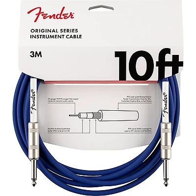 Fender Original Series Straight to Straight Instrument Cable 10 ft. Daytona Blue