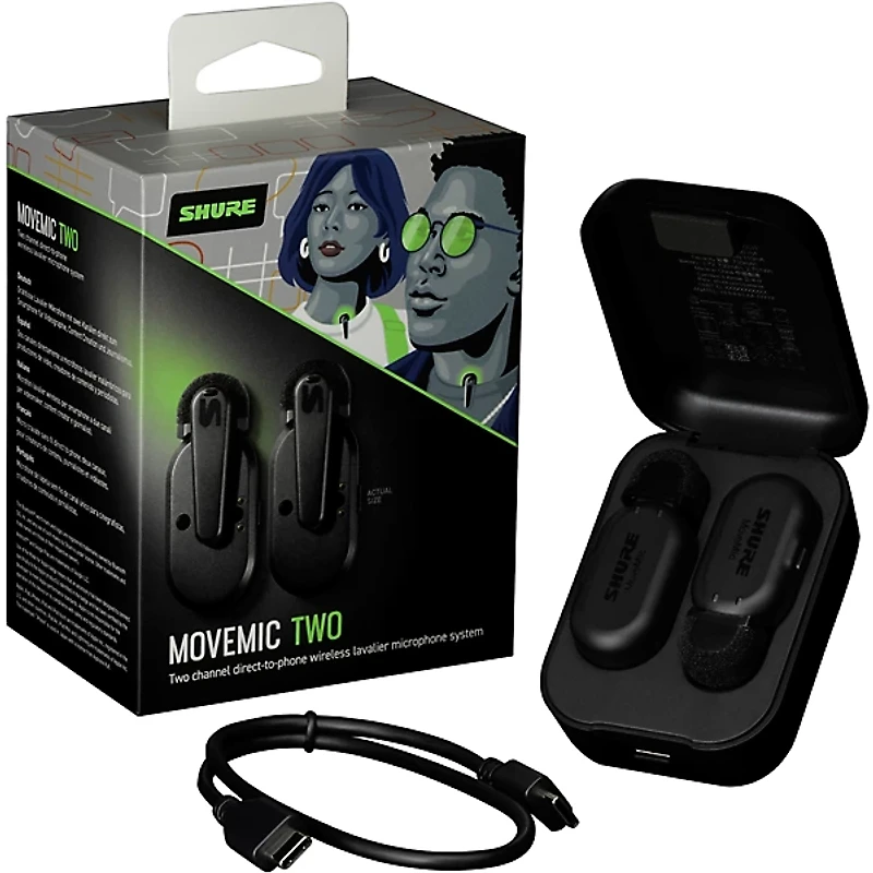 Shure MoveMic Two 2-Channel Wireless Lavalier Microphones