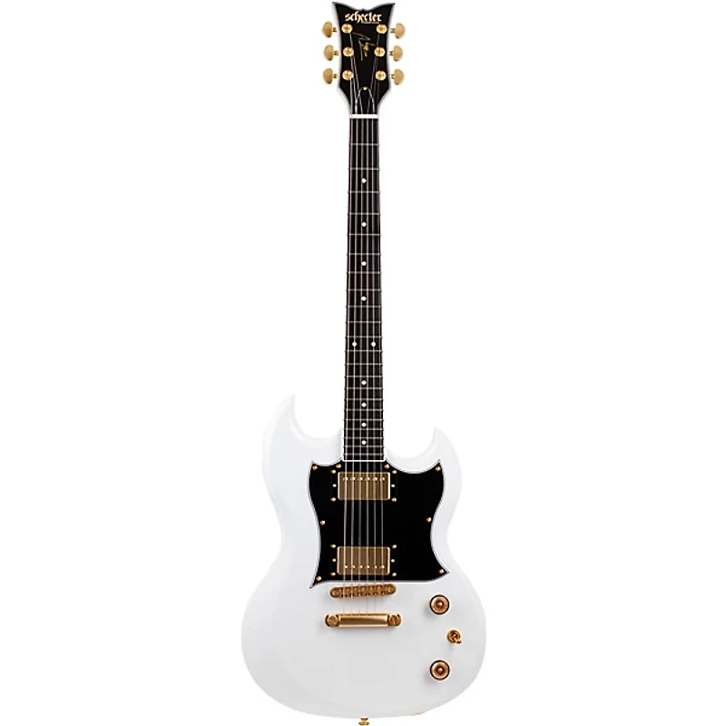 Schecter Guitar Research ZV-H6LLYW66D Zacky Vengeance Electric Guitar Gloss White