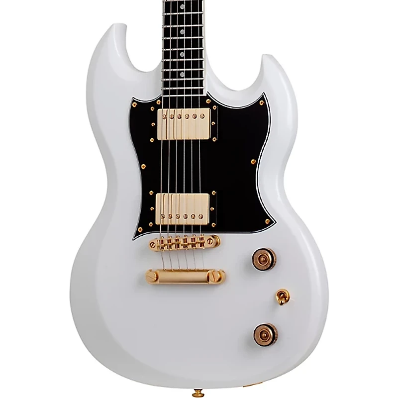 Schecter Guitar Research ZV-H6LLYW66D Zacky Vengeance Electric Guitar Gloss White