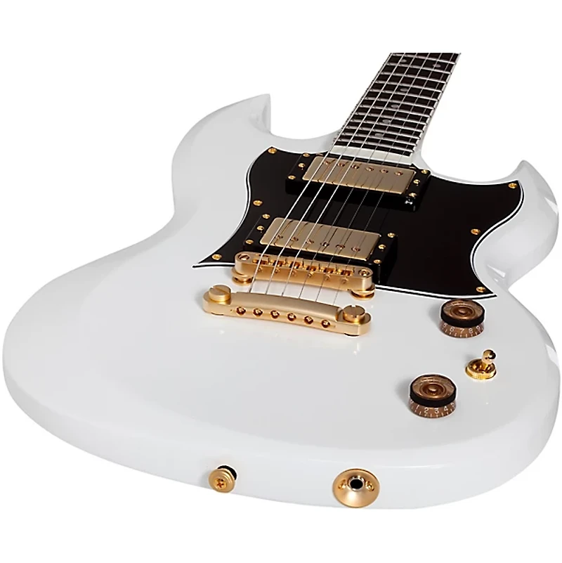 Schecter Guitar Research ZV-H6LLYW66D Zacky Vengeance Electric Guitar Gloss White