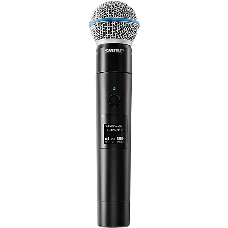 Shure MXW2X/BETA58 Wireless Handheld Transmitter with Beta 58A Microphone Band Z10