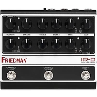 Friedman IR-D Dual-Tube Preamp DI+IR Dual-Channel 12AX7 Tubes Effects Pedal Black and Silver