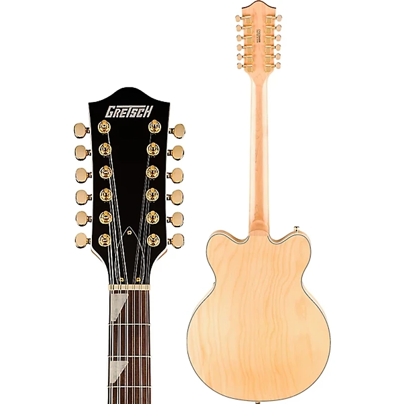 Gretsch Guitars G5476G-12 Limited-Edition Electromatic Classic Hollowbody Double-Cut 12-String Electric Guitar With Gold Hardware Natural
