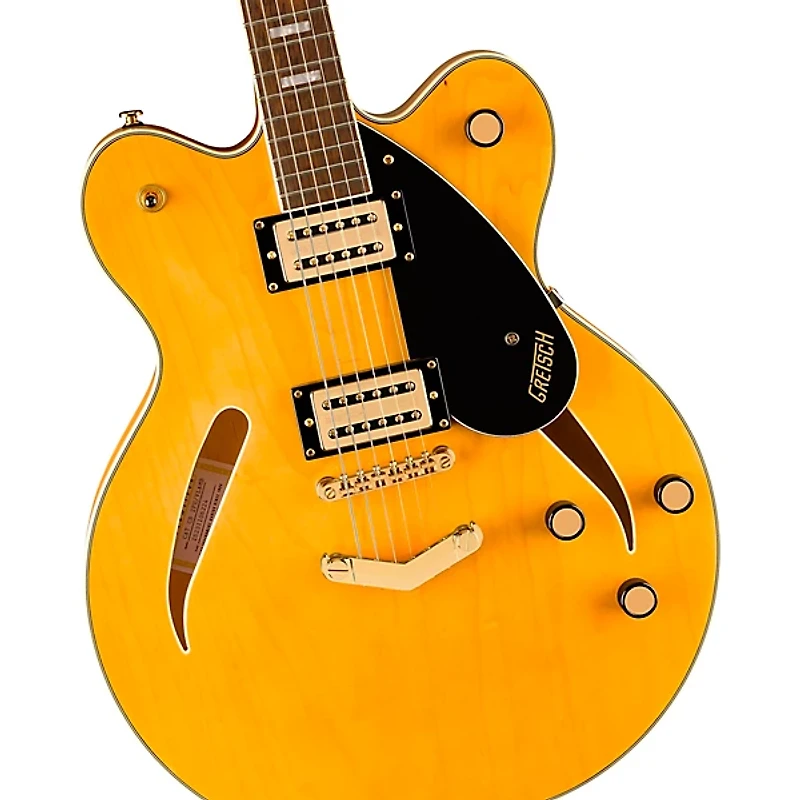 Gretsch Guitars Streamliner Limited-Edition Center Block Cat-Eye With V-Stoptail and Gold Hardware Electric Guitar Village Amber